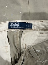 Ralph Lauren Carpenter Pained Chino Pants Boys Size 16 Khaki Tan