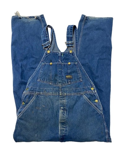 OshKosh B'gosh, Vintage OshKosh B'Gosh Overalls Mens 34 X 34 Blue Denim Union USA Sanforized