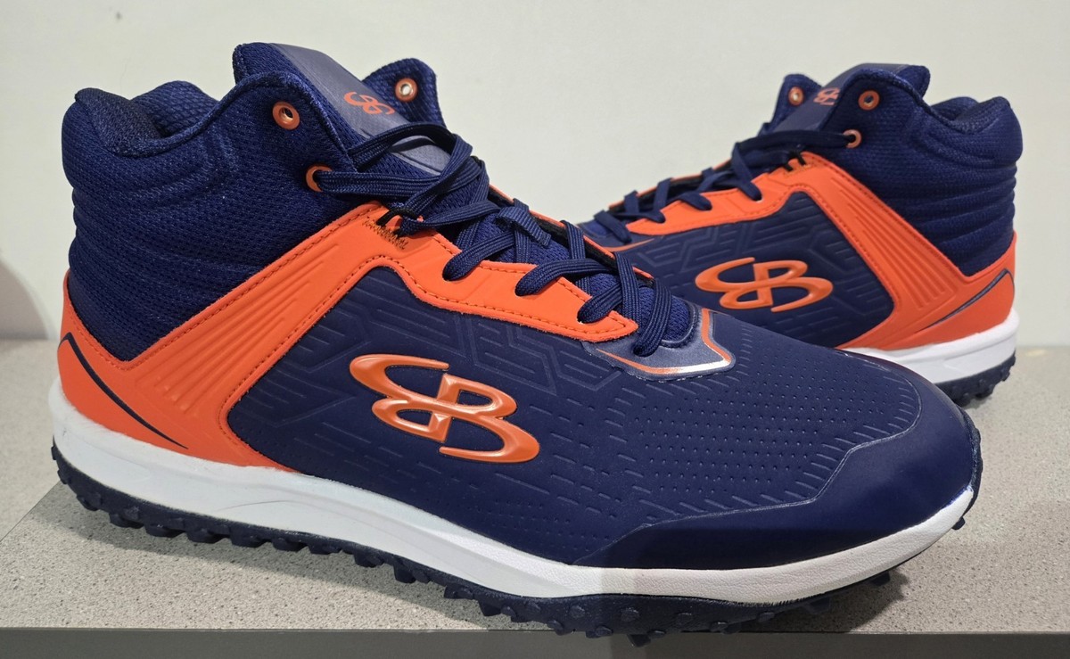 Boombah Mens Turf Shoes Orange Black Size 13