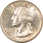 1949 WASHINGTON QUARTER - FLASHY CHOICE+ BRILLIANT UNCIRCULATED!