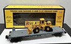 MTH RailKing 30-7619 Flat Car w Caterpillar Front Loader O Gauge w Original Box — photo 1
