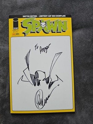 Spawn 102 Blank Var (2012 Panini)  LTD 666 Ex Sig. Sketch Greg Capullo ii2
