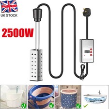 2500W Electric Immersion Water Heater Bucket Heater with Thermostat Auto Shutoff