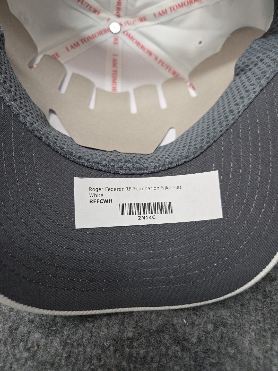 Roger Federer Foundation Hat Nike DRI-FIT Legacy 91 White Red RARE! NWOT image 6