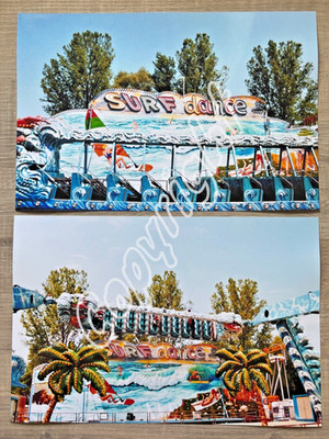 2 x XXL Foto Karussell SURFDANCE Rüdiger Mondial Super Nova - Kirmes Fahrchip