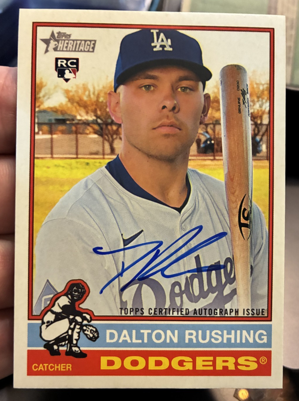 Dalton Rushing 2025 Topps Heritage High Number #ROA-RU Real One ...