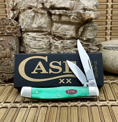 Case XX USA Green Pearl Kirinite 24413 Red Sparxx Texas Jack