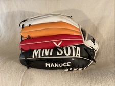 Franklin baseball mitt, MI Makoce w/ Prairie Island Indian Community Symbol
