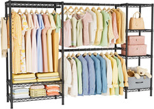Heavy Duty Clothing Rack with Adjustable Shelves Clothes Wardrobe