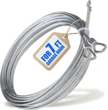 2-Pack 7ft-9in Garage Door Replacement Cable 3/32in for 7ft Doors Galvanized Set