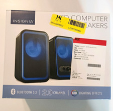 Insignia NS-CSB2B6 2.0 Computer Speakers Bluetooth 5.3 LED Black Wired