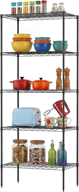 5-Wire Shelving Unit Steel Large Metal Shelf Organizer Garage Storage Shelves