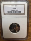 1959 25C NGC PF 66 90% SILVER PROOF WASHINGTON QUARTER