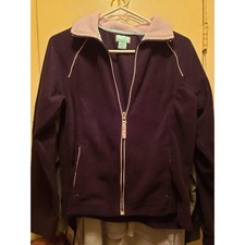 NWT   TANGERINE Active Black w/ Lilac Trim Fleece Jacket - Womens Size M Medium