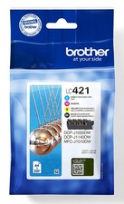 Brother LC-421VAL PagePack 4 pz Originale Resa standard Nero, Ciano, Magenta,