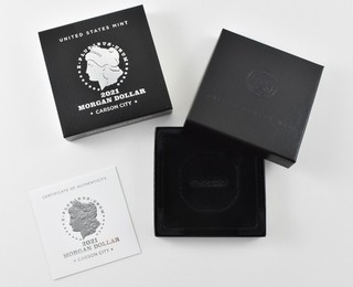 OGP 2021 CC Morgan Silver Dollar Carson City BOX & COA NO COIN 6582