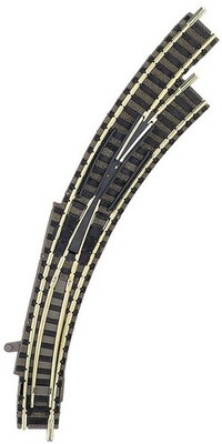 Fleischmann Spur N 9175 Bogenweiche rechts m. Bettung 45° R1 > R2 Schiene Gleis