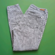 Pilcro and the Letterpress High Rise Skinny Leg Gray Floral Pants Size 32