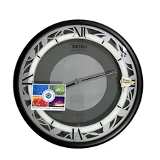 Seiko Musical Wall Clock QXS003KRH – Quartz Accuracy, 4 Hi-Fi Melodies, Lights