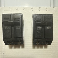 1 -2-pole 50amp and 1-2-pole 30amp GE Breakers Lot of 2