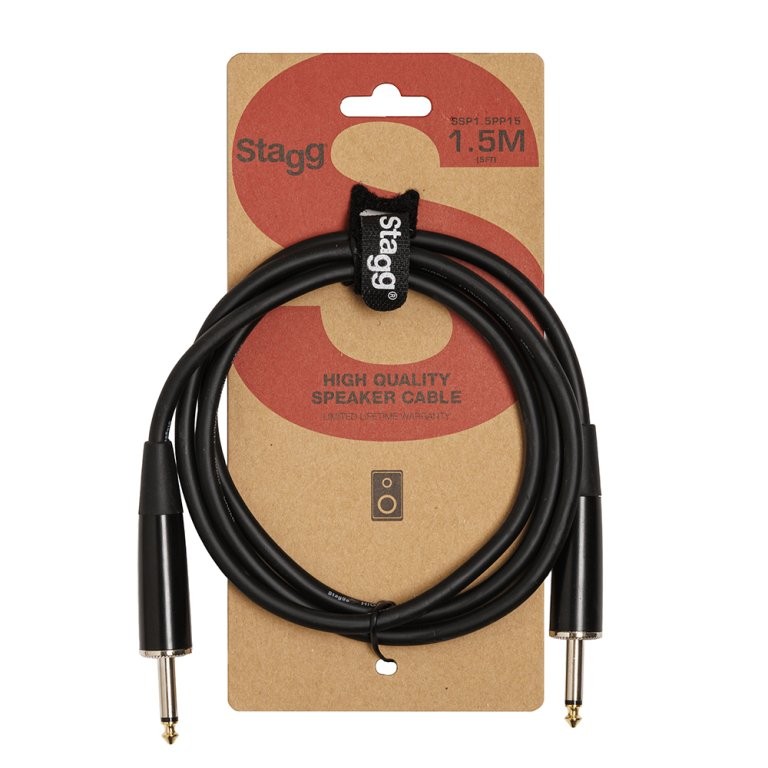 Stagg SSP1,5PP15 Speaker Jack To Jack Cable 1.5Mtr