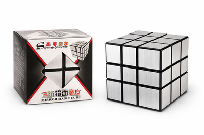 Mirror Cube Zauberwürfel 3x3 Silber Shengshou Puzzle Magic Cube Neu