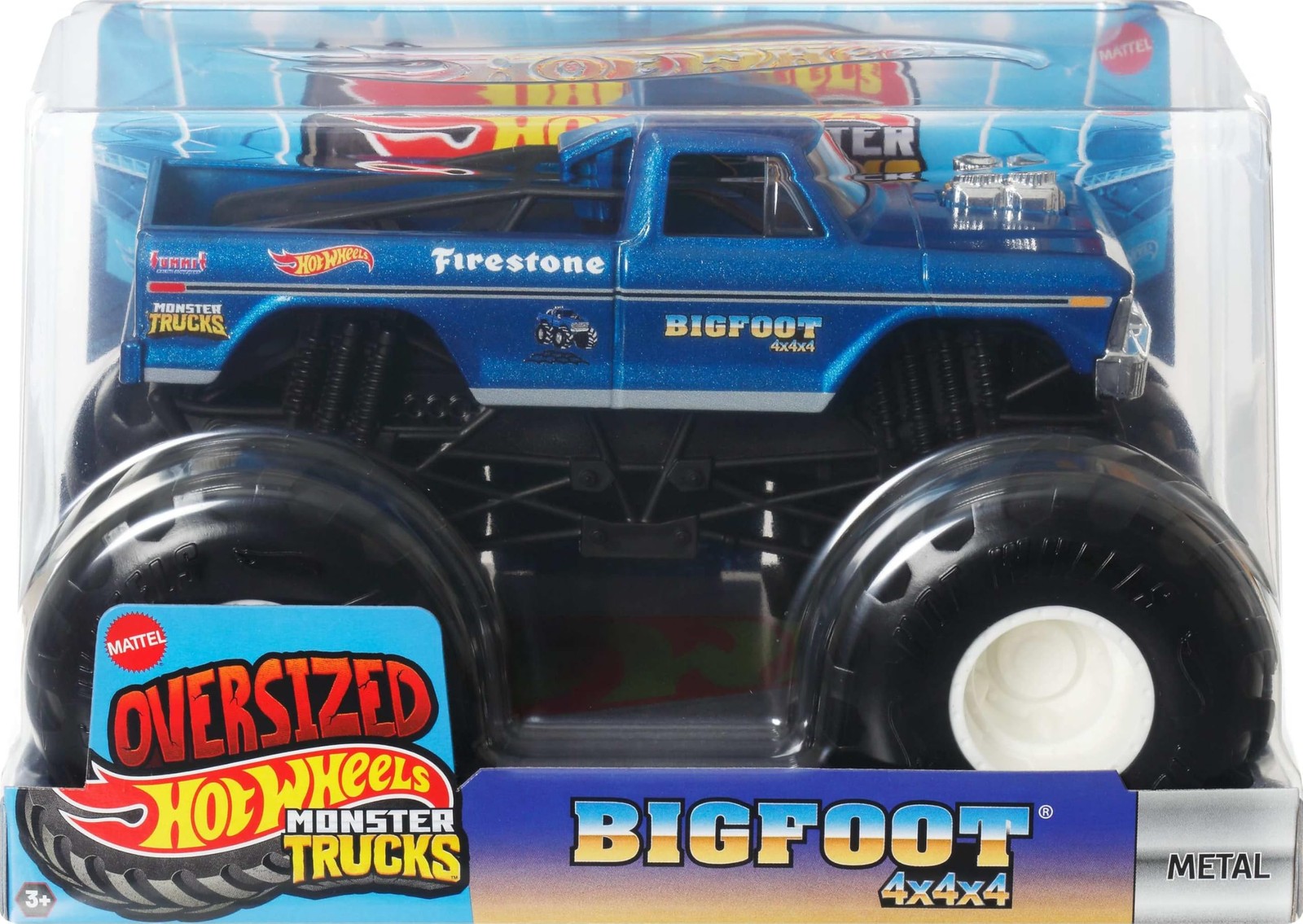 monster trucks, oversized monster truck, 1:24 scale die-cast toy truck with g...