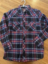 Vintage Wrangler Pearl Snap Flannel Shirt Men s Size XL Plaid Western