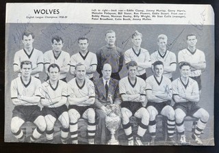 WOLVES signed 1959 Champions Team Photo BILLY WRIGHT RON FLOWERS STAN CULLIS