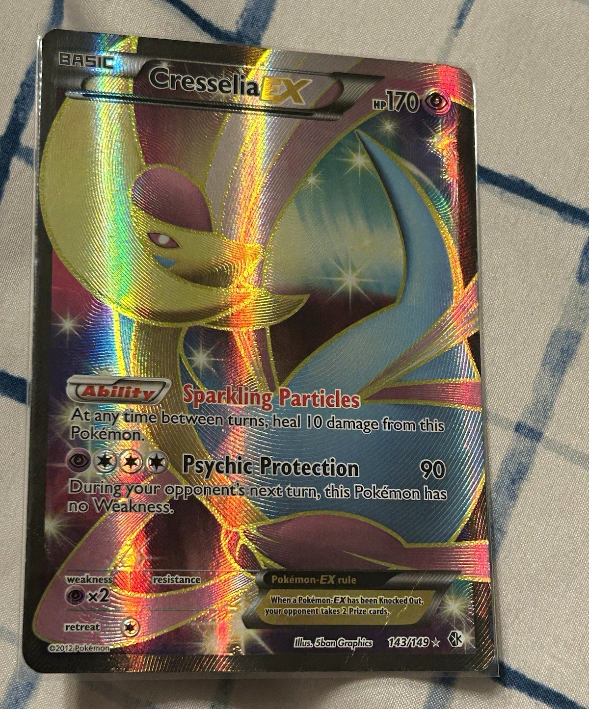 Cresselia EX 143/149 Boundaries Crossed Ultra Rare Full Art Holo Pokemon TCG