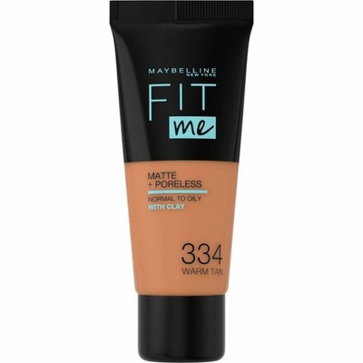 Maybelline New York Fit Me Matte + Poreless Liquide Foundation 334 Warm Tan 30ml