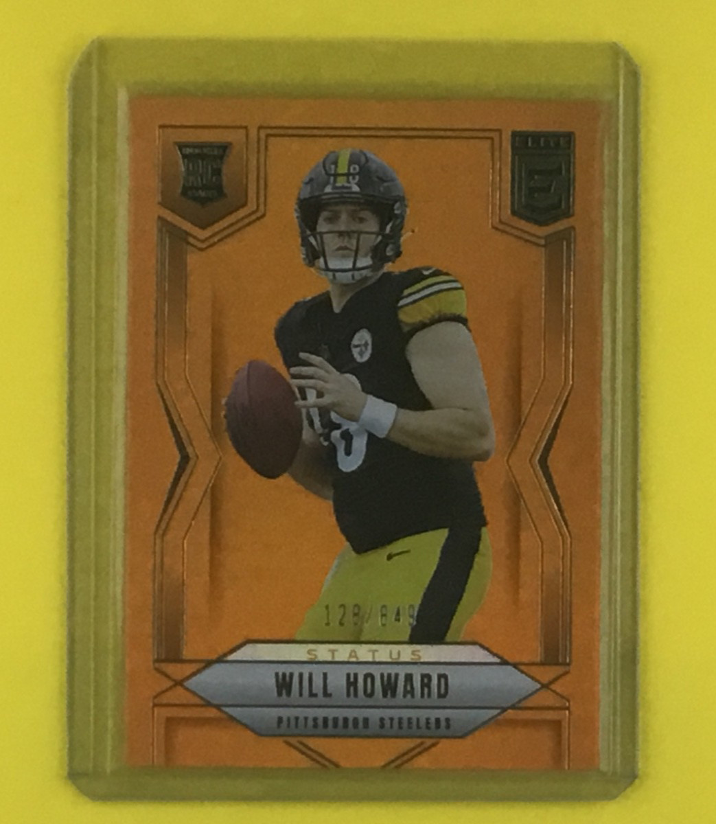 2025 Panini Donruss Elite - Will Howard #150 Status Metallic Orange 129/849 (RC)