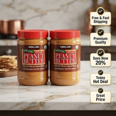 Kirkland Signature Organic Creamy Peanut Butter 2 x 28oz Jars