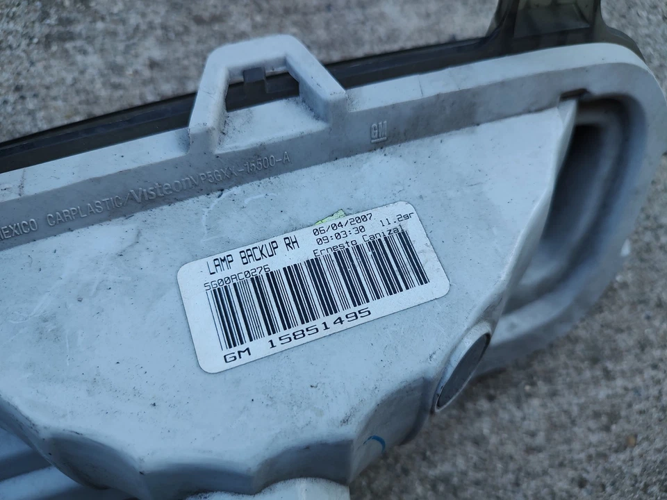 2005-2013 CHEVROLET CORVETTE REAR PASSENGER SIDE REVERSE BACK UP LIGHT OEM JT2 - Image 4 of 4