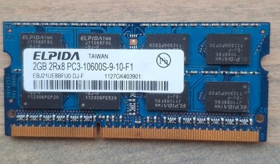 Elpida 2GB 2RX8 PC3 10600S-9-10-F1  Laptop RAM