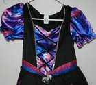 Halloween Kids dress M 8-10 Girls Black Stardust Metallic Horses CLEAN — photo 2