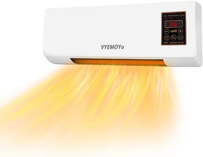 1400W Electric Wall Heater - Quick Heat, Timer & Safety Features for Rooms