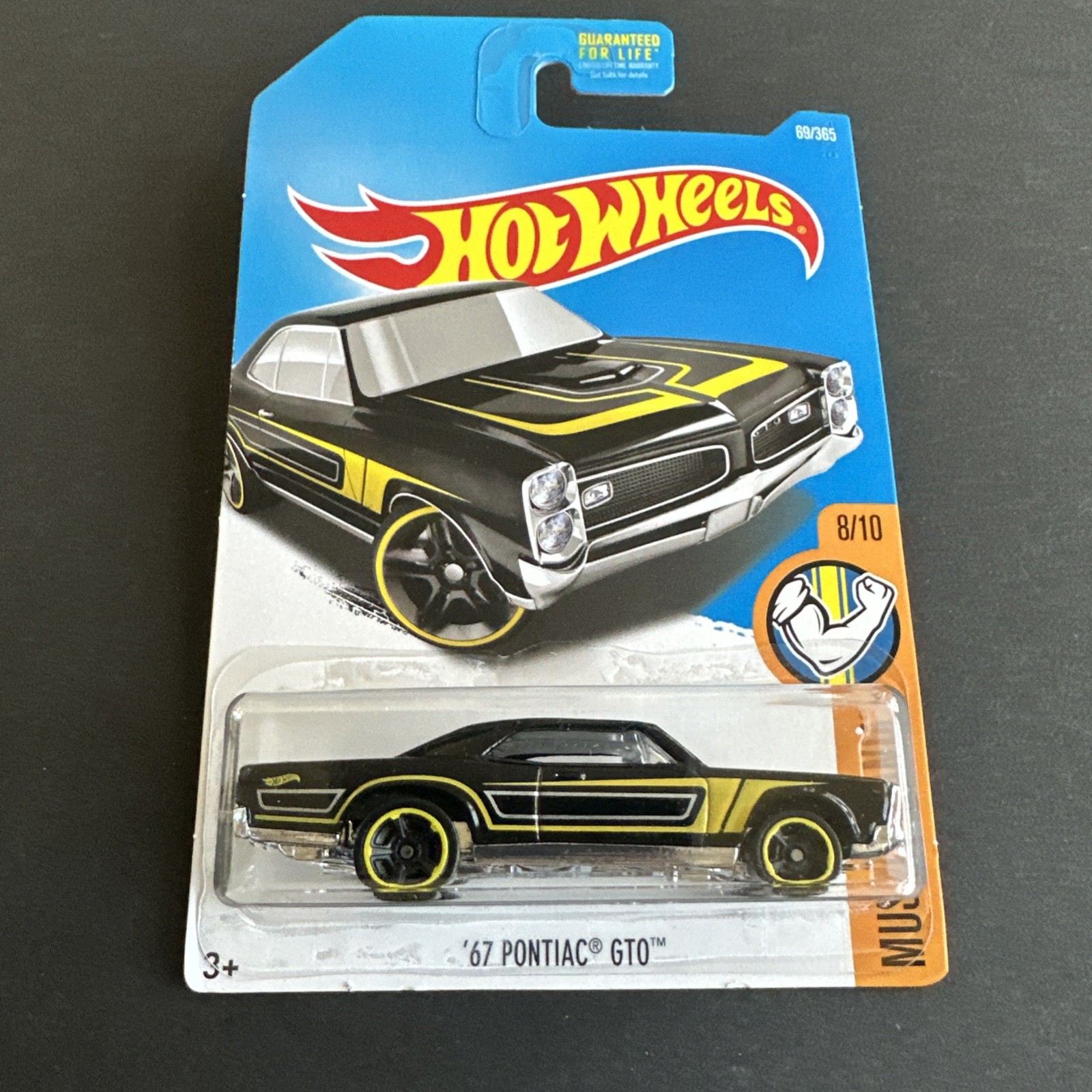 Hot Wheels '67 Pontiac GTO 2015 Muscle Mania 8/10 - Black H14