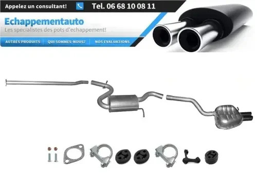 Ligne d'échappement tube VW Jetta III 1.4 TSI 90kW 2005 2006 2007 2008 2009 2010