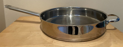 Wolfgang Puck 12-Inch Bistro Stainless Steel Saute Pan No Lid