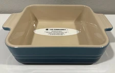Le Creuset Square Dish 14cm Ceramic Stoneware Marine Blue Baking Casserole Pan