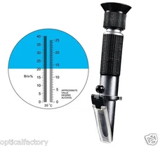 World's Most Accurate 0-40% Brix & 0-25% Alcohol DUAL SCALE Refractometer beer 