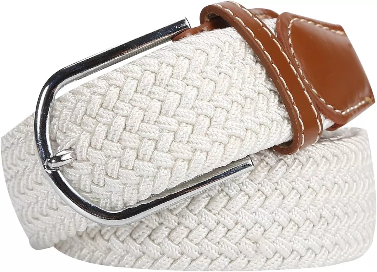 Mens elastic braided belt cheap