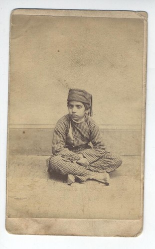 SELTENES HINDUISCHES MUSLIMISCHES WASHINGTON PA CDV FOTO AMERIKANISCHER JUNGE um 1870 SELTEN