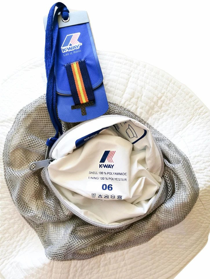 K-WAY bambina cappello alla pescatora in pvc antipioggia K001PN0 bianco - Immagine 4 di 4