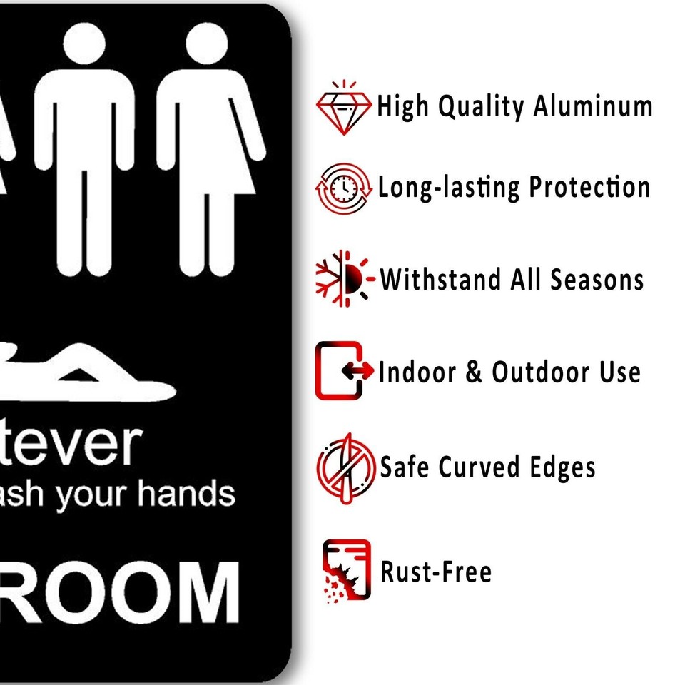 funny bathroom sign alien, men, women, handicap 8.5