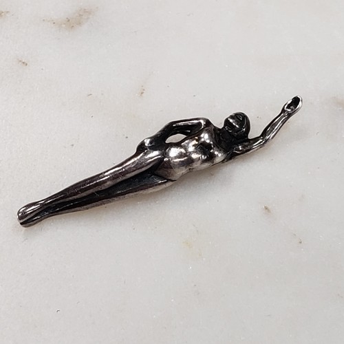 James Avery Swimmer Charm Retired Sterling Silver 1.5" Long Swimming Swim - Picture 2 of 10