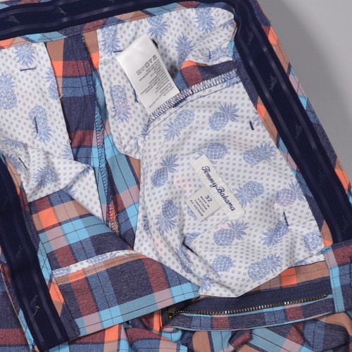 Tommy Bahama Shorts On Par Fairway Performance Blue Plaid Mens 32 x 9.5 - Picture 6 of 9
