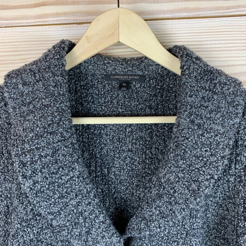 Classiques Entier Cardigan Sweater Womens XS Marled Wool Cashmere Gray - Picture 2 of 11