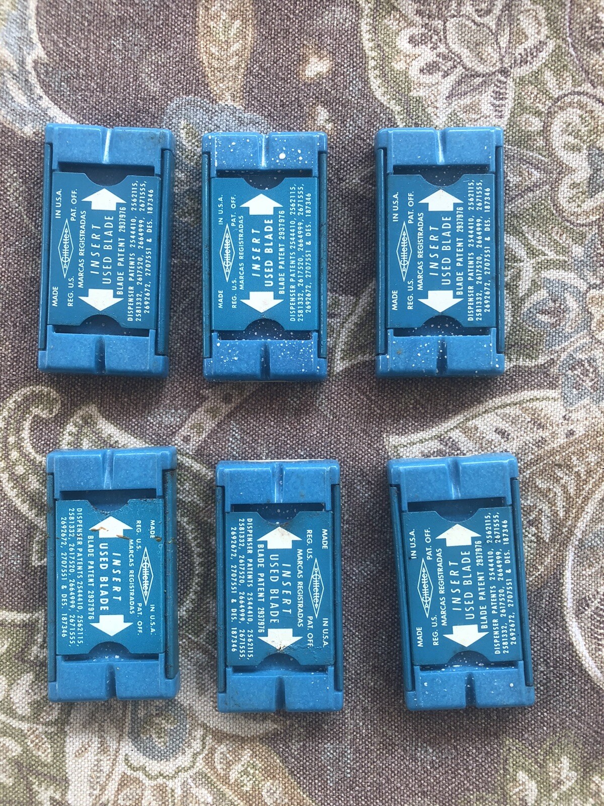 VINTAGE Lot Of 6 GILLETTE Super BLUE BLADES X 15pcs 90 Safety Razor